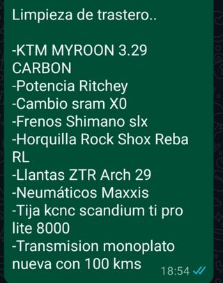 Bicicleta KTM Myroon 29 Carbono