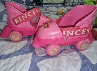 Patines Rosas Ajustables Princesas Disney