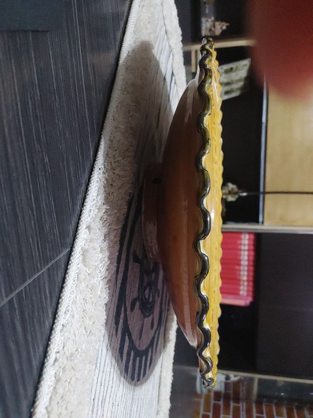 Centro Frutta Giallo Decorato a mano