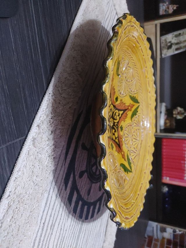 Centro Frutta Giallo Decorato a mano