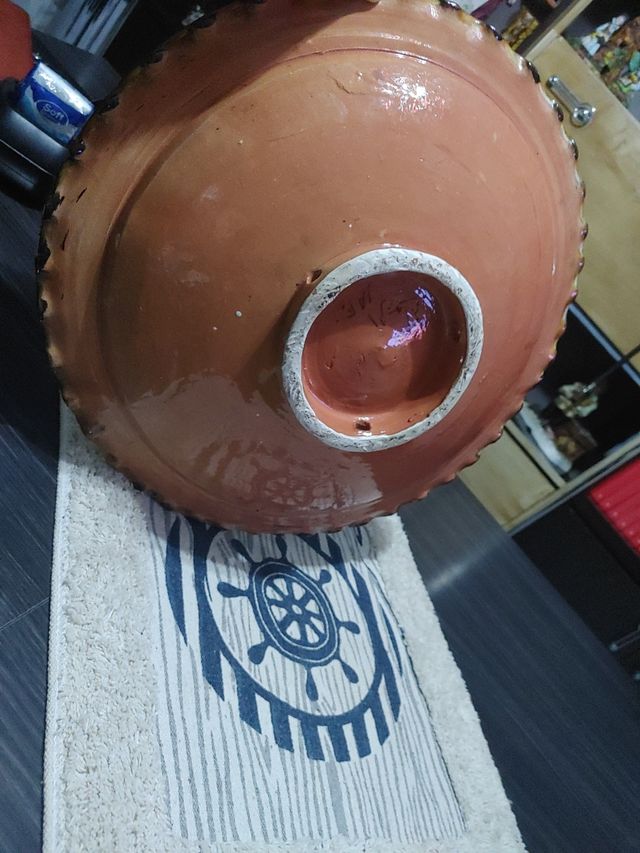 Centro Frutta Giallo Decorato a mano