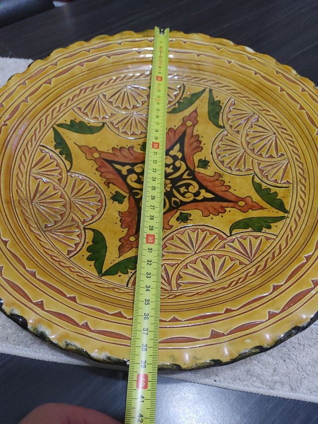 Centro Frutta Giallo Decorato a mano