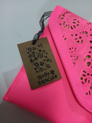 Bolso fiesta Molly Bracken rosa y dorado