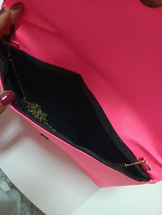 Bolso fiesta Molly Bracken rosa y dorado