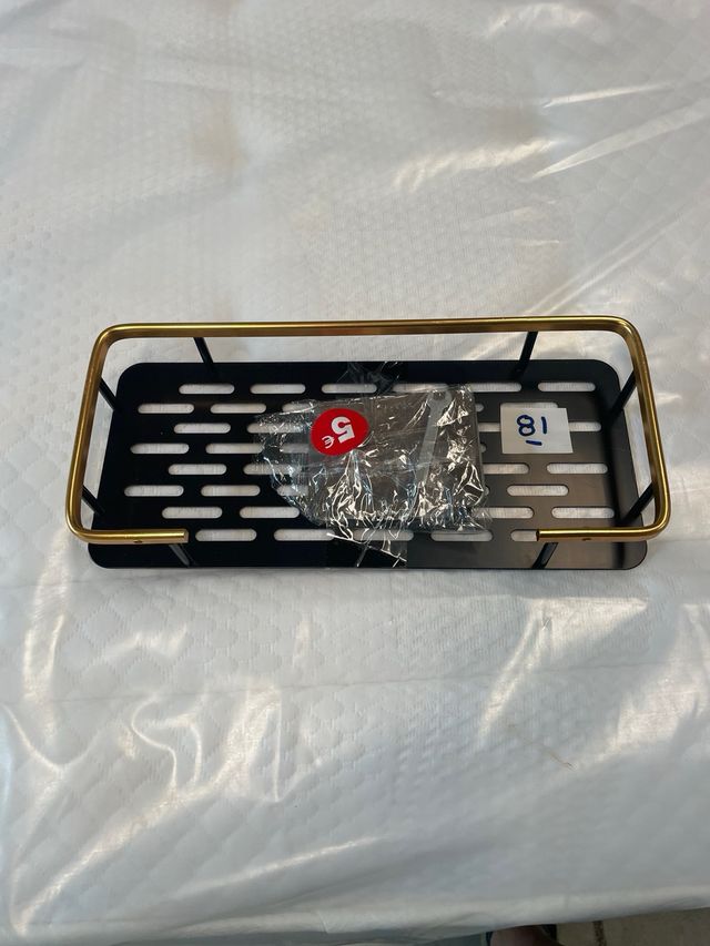 Estante Ducha Dorado Metal. Ref. 81