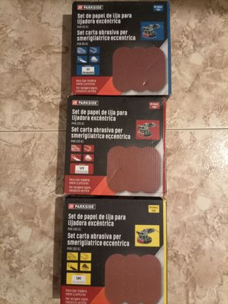 Lijas Parkside para lijadora excéntrica