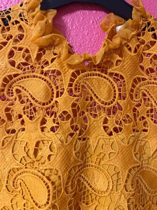 Camisa encaje M amarilla