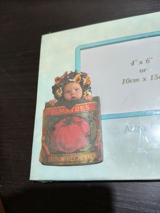 Portafoto Anne Geddes con bimbo e pomodori