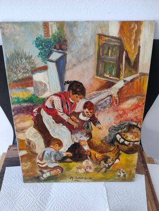 Pintura al óleo Cada una con lo suyo