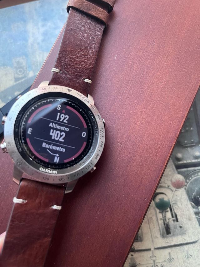 Garmin Fenix Chronos con correa de cuero + silicon