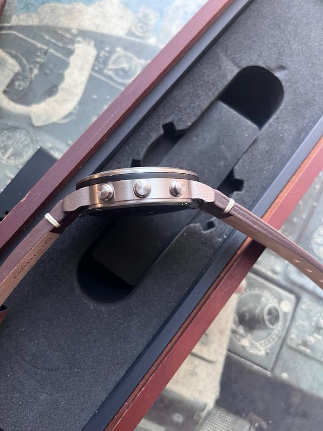 Garmin Fenix Chronos con correa de cuero + silicon