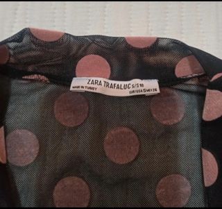 Blusa Zara Tul Lunares Talla S