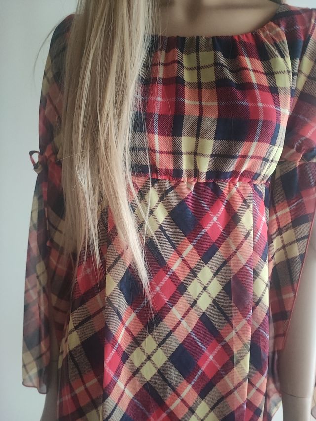 VESTIDO Denny Rose cuadros tartán