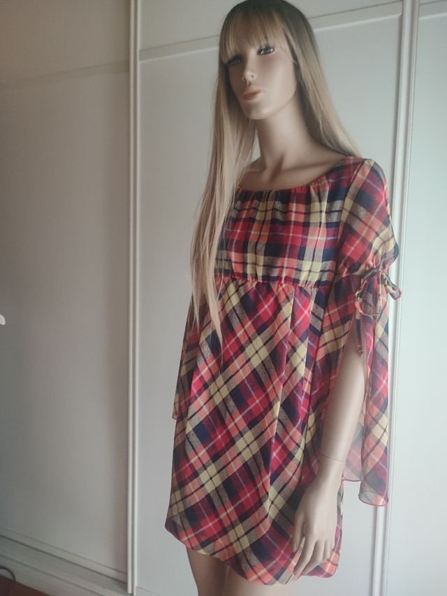 VESTIDO Denny Rose cuadros tartán