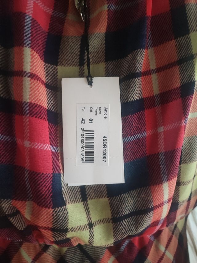 VESTIDO Denny Rose cuadros tartán