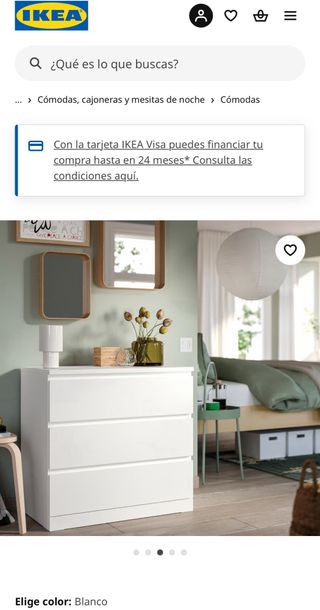 Cajón Malm IKEA Blanco