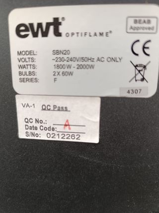 Estufa chimenea  de aire caliente.