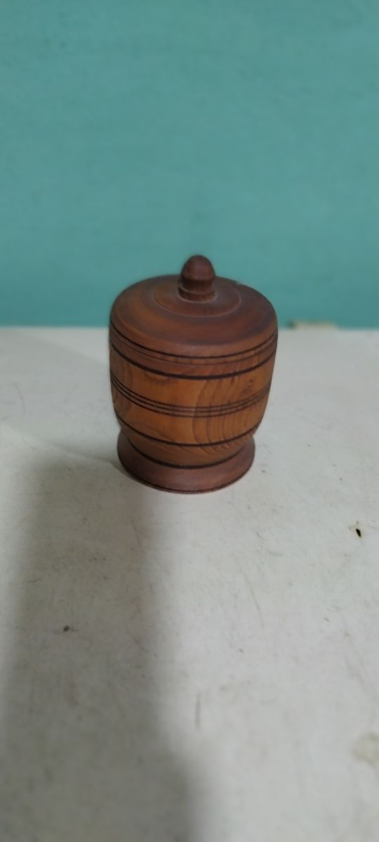 Azucarero rústico de madera artesanal