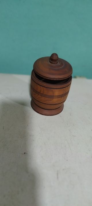 Azucarero rústico de madera artesanal