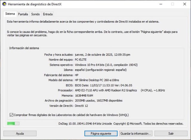 HP Slimline PC 16 GB RAM 240 SSD WiFi Bluetooth
