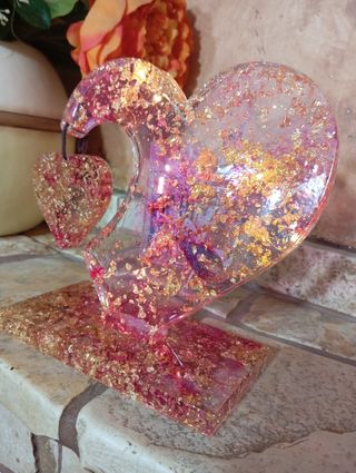 Lampada a forma di cuore fatta a mano