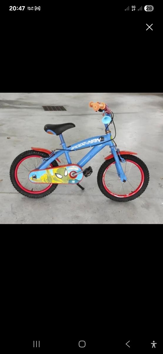 Bicicleta infantil Spiderman