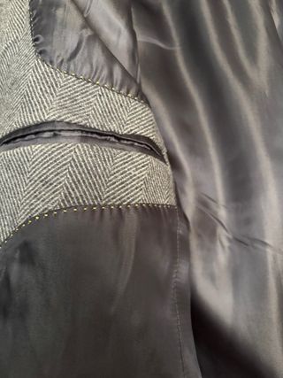 Abrigo largo caballero gris talla M
