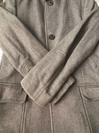 Abrigo largo caballero gris talla M
