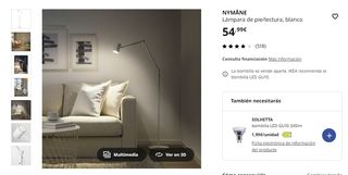 Lámpara de pie Nymåne IKEA