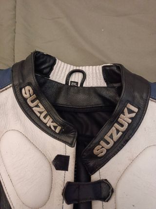 Mono Suzuki GSXR Cuero y Kevlar Azul y Negro