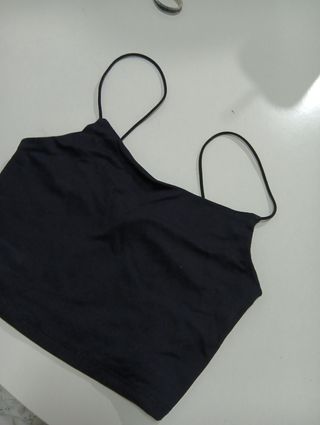 Top Bershka Negro Talla XS