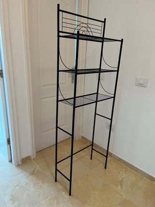 Estantería de baño metálica negra