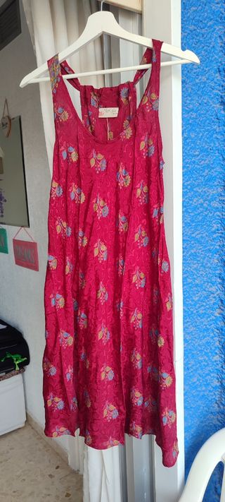 Vestido Moksha burdeos estampado floral S