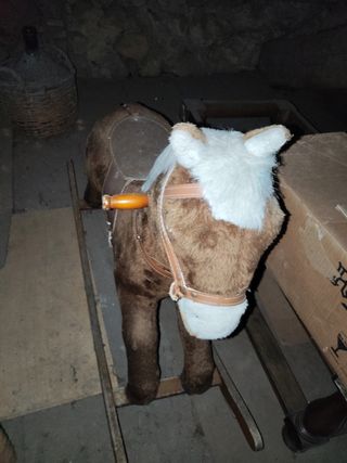 Caballito balancín vintage peluche