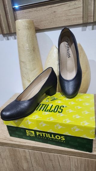 Zapatos Pitillos Piel Talla 37 Mujer