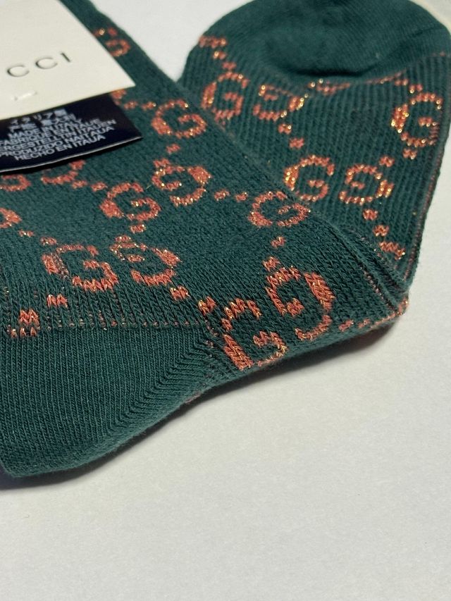 Calcetines Gucci Verde Talla Única GG