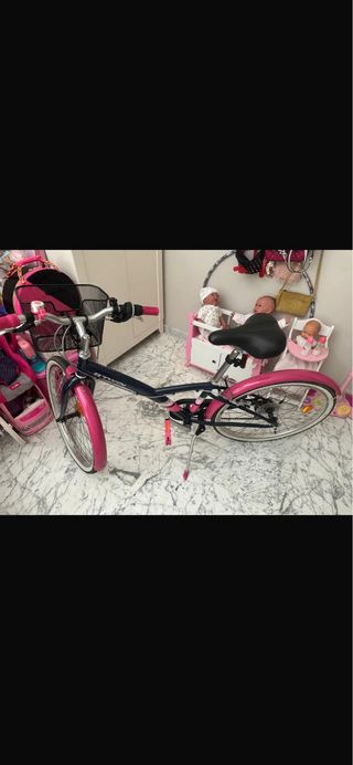 Bicicleta Niños 20 6-9 Años Negro Rosa