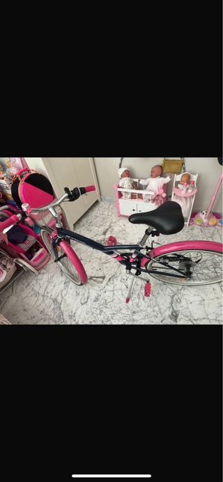 Bicicleta Niños 20 6-9 Años Negro Rosa