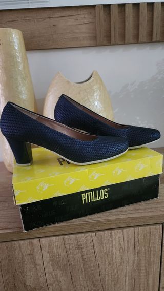 Zapatos Pitillos Piel Talla 38 Sin Estrenar
