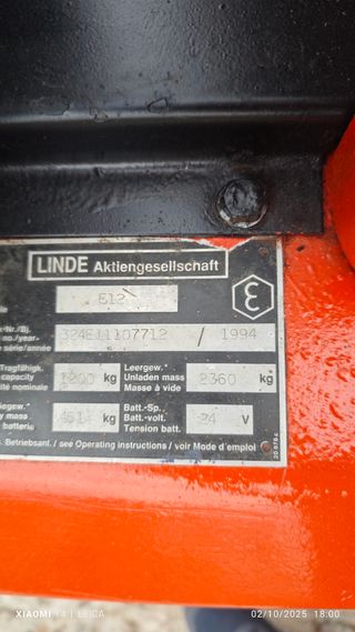 Carretilla elevadora eléctrica Linde E12