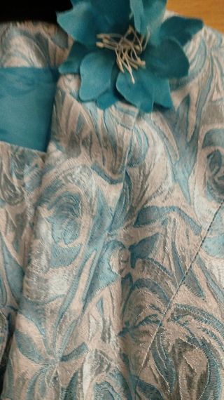 Traje de 3 piezas azul turquesa