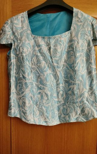Traje de 3 piezas azul turquesa