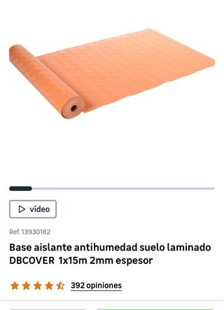 3 rollos de base aislante suelo vinílico/ parquet