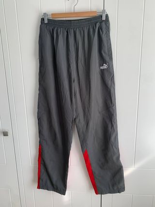 Pantalón chándal Puma gris y rojo hombre