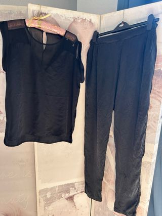 Conjunto Samsoe Samsoe Top y Pantalón Seda Clu S M