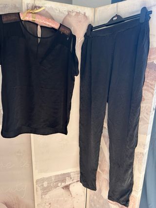 Conjunto Samsoe Samsoe Top y Pantalón Seda Clu S M