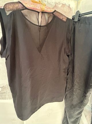 Conjunto Samsoe Samsoe Top y Pantalón Seda Clu S M