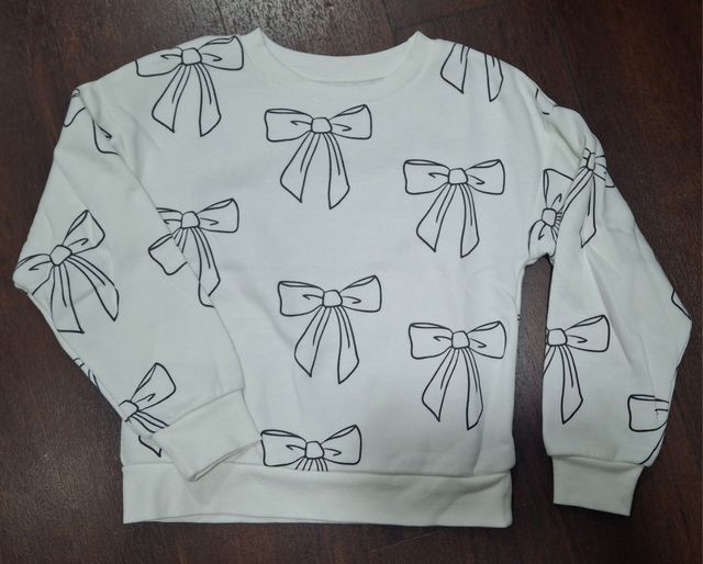 Sudadera niña 7-8 años lazos