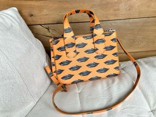 Bolso Bimba y Lola Naranja Estampado Labios