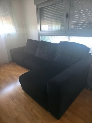 Sofá Cama Chaise Longue Negro